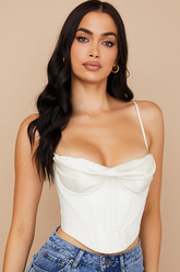 Satin Draped Corset - Dress In Beauty